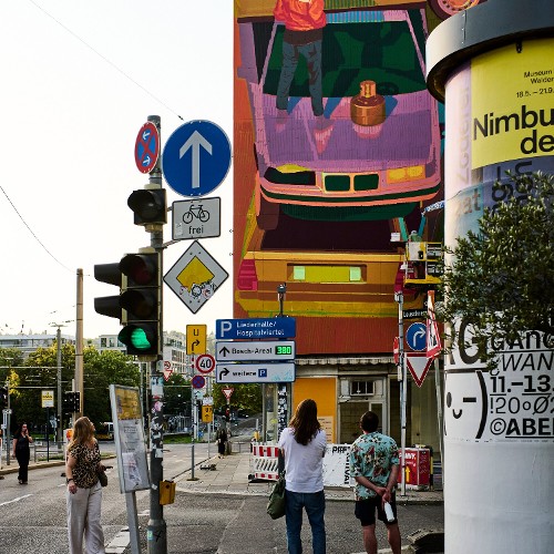 Wandmalerei am Berliner Platz